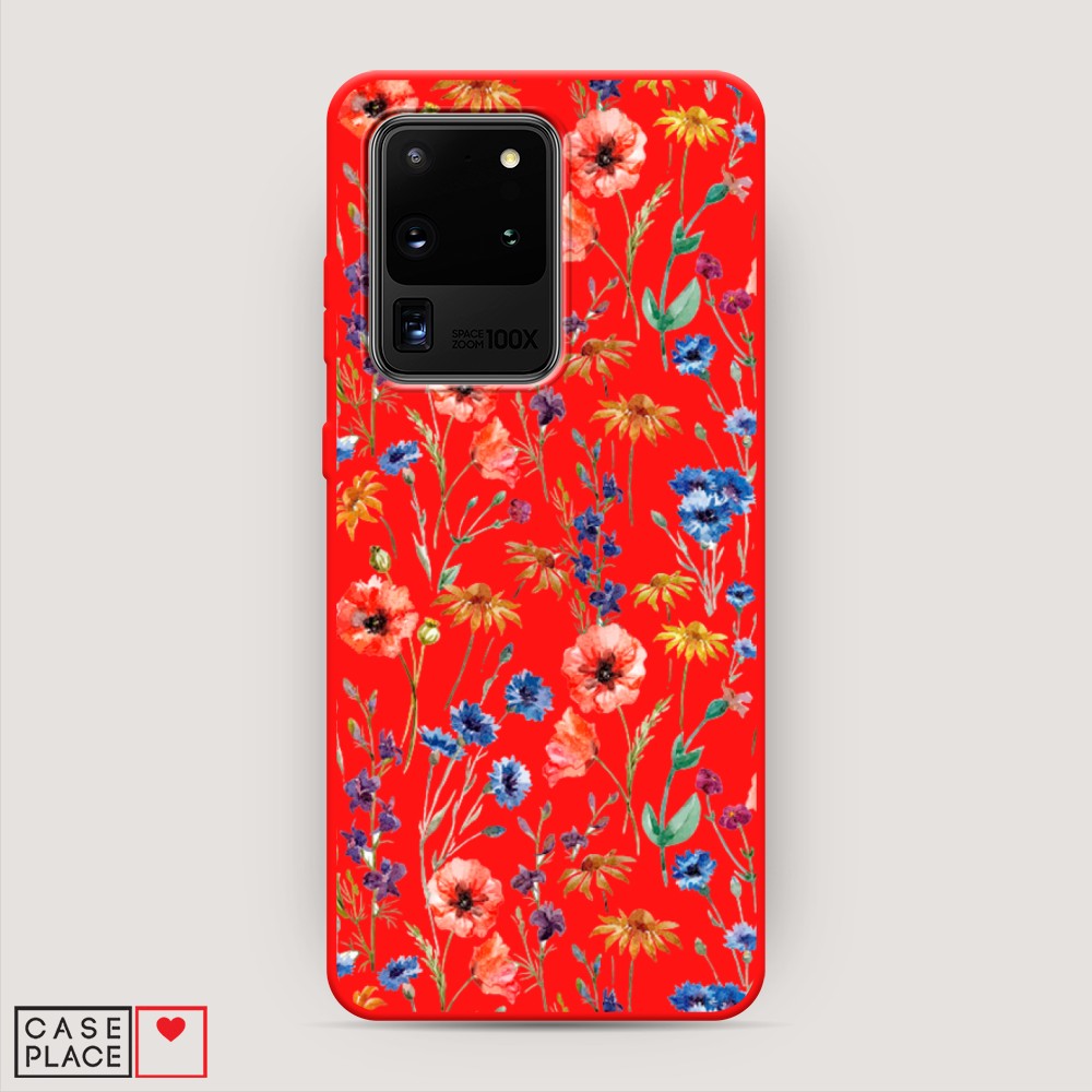 

Чехол Awog на Samsung Galaxy S20 Ultra "Маки и васильки фон", 29453-1