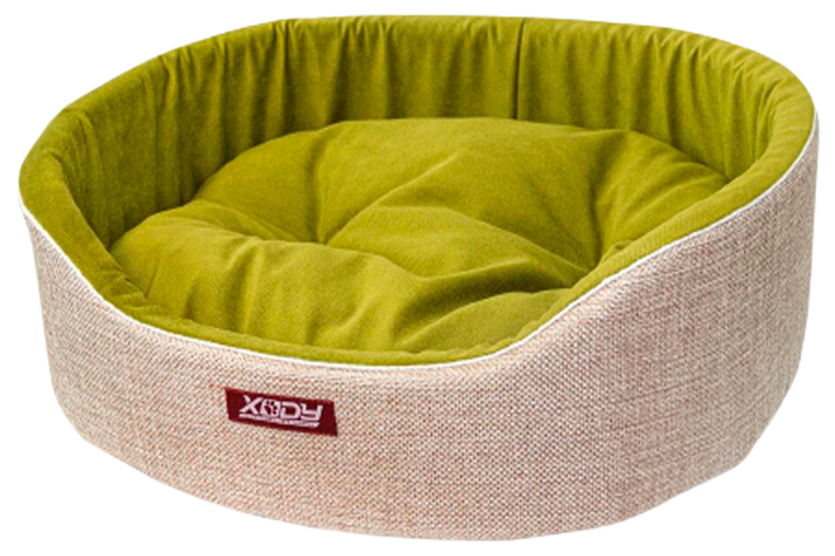 

Лежак для собак и кошек Xody Премиум Olive №2 флок 49x38x16 см, 4603774232712