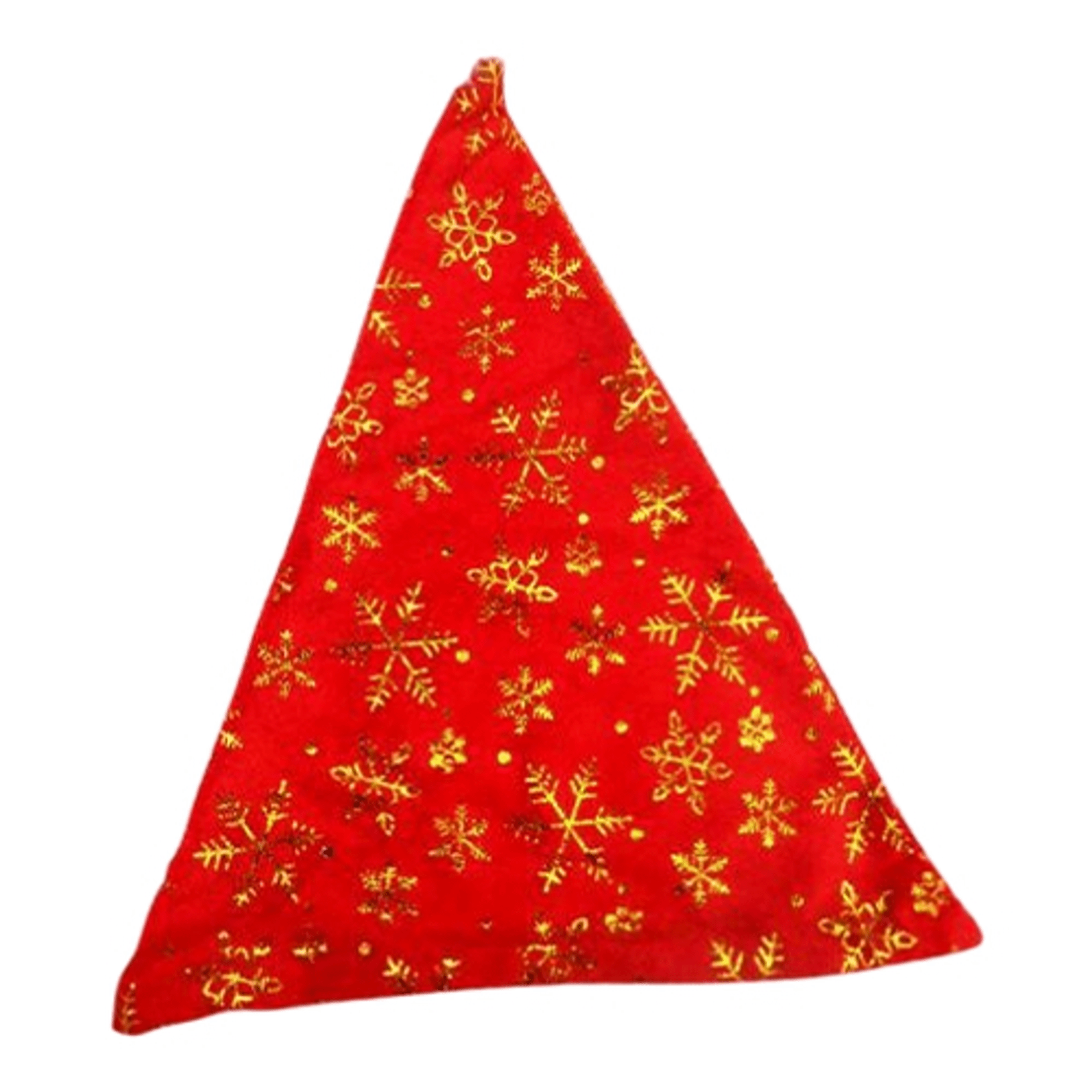 

Колпак Деда Мороза золотые снежинки 28 х 38 см