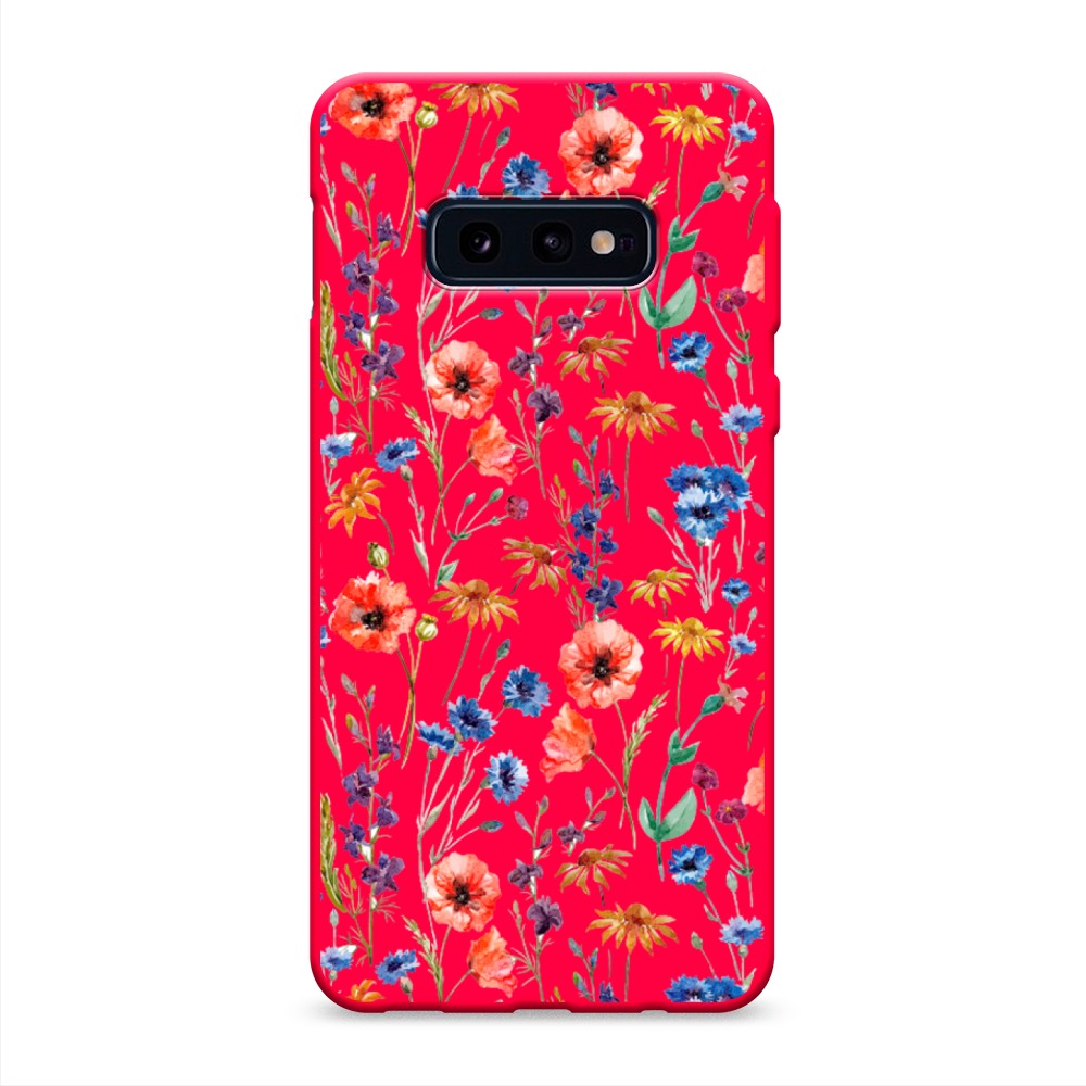 

Чехол Awog на Samsung Galaxy S10E "Маки и васильки фон", 27253-1