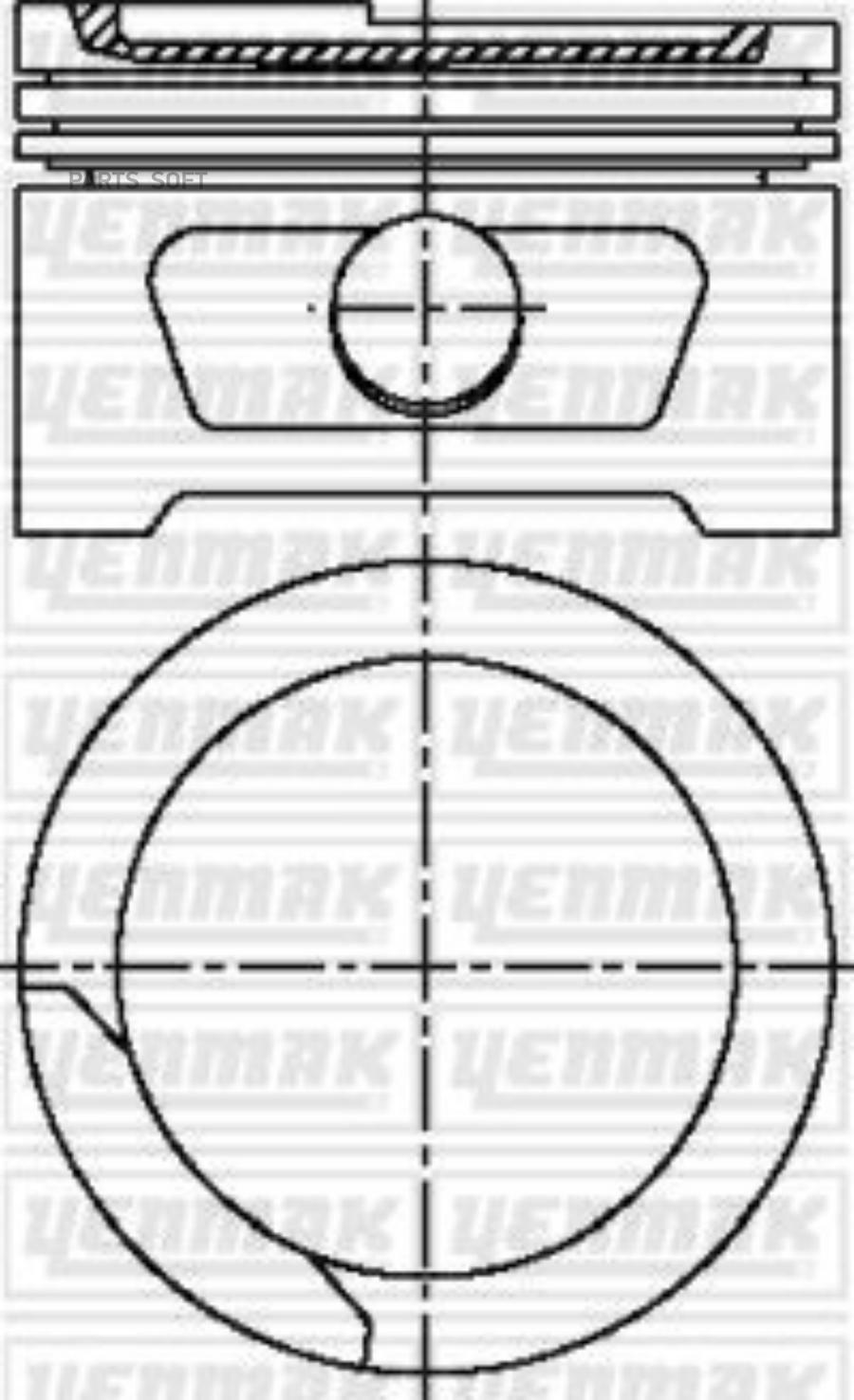 

YENMAK 31-03803-000 Поршень ДВС с кольцами Opel 1.6 C16NZ =79 1.2x1.5x3 std 86>