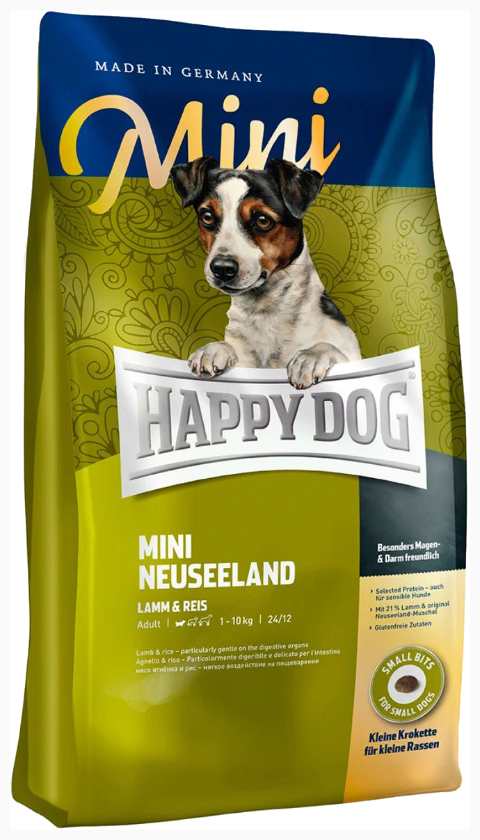 

HAPPY DOG HAPPY DOG SUPREME MINI NEUSEELAND для взрослых собак маленьких пород при аллерги
