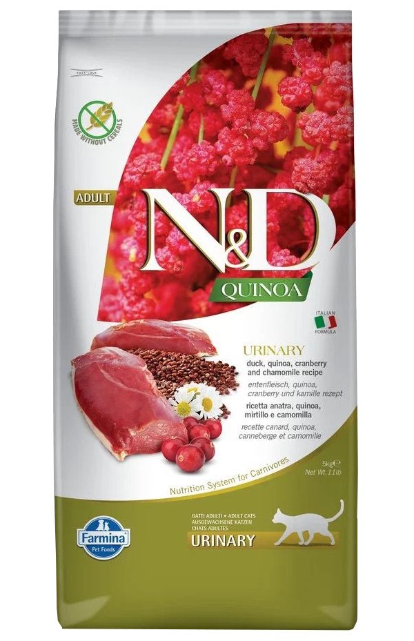 

FARMINA FARMINA CAT N&D GRAIN FREE QUINOA URINARY DUCK беззерновой для взрослых кошек при