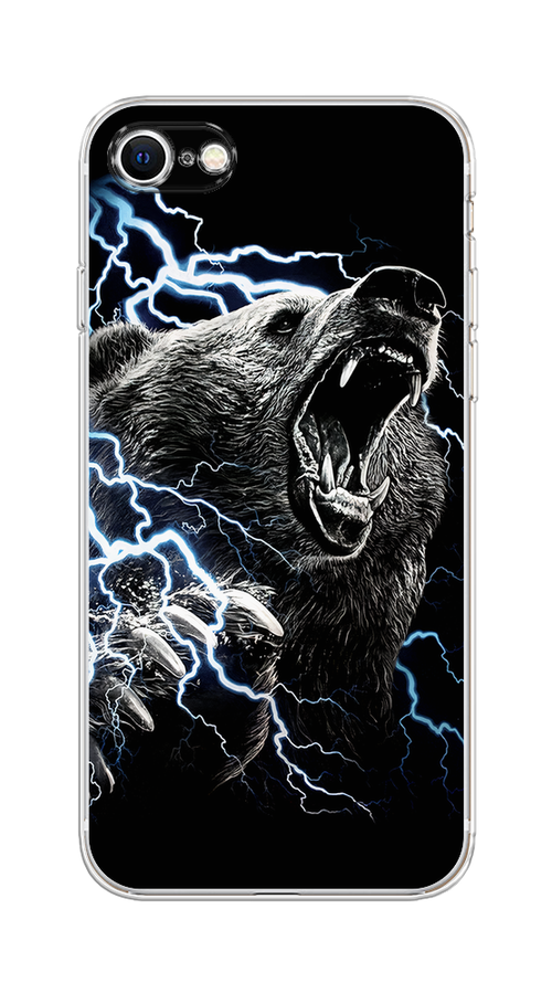 

Чехол на Apple iPhone 7/8/SE 2020/SE 2022 "Гроза и медведь", Черный;серый;серебристый, 12450-1