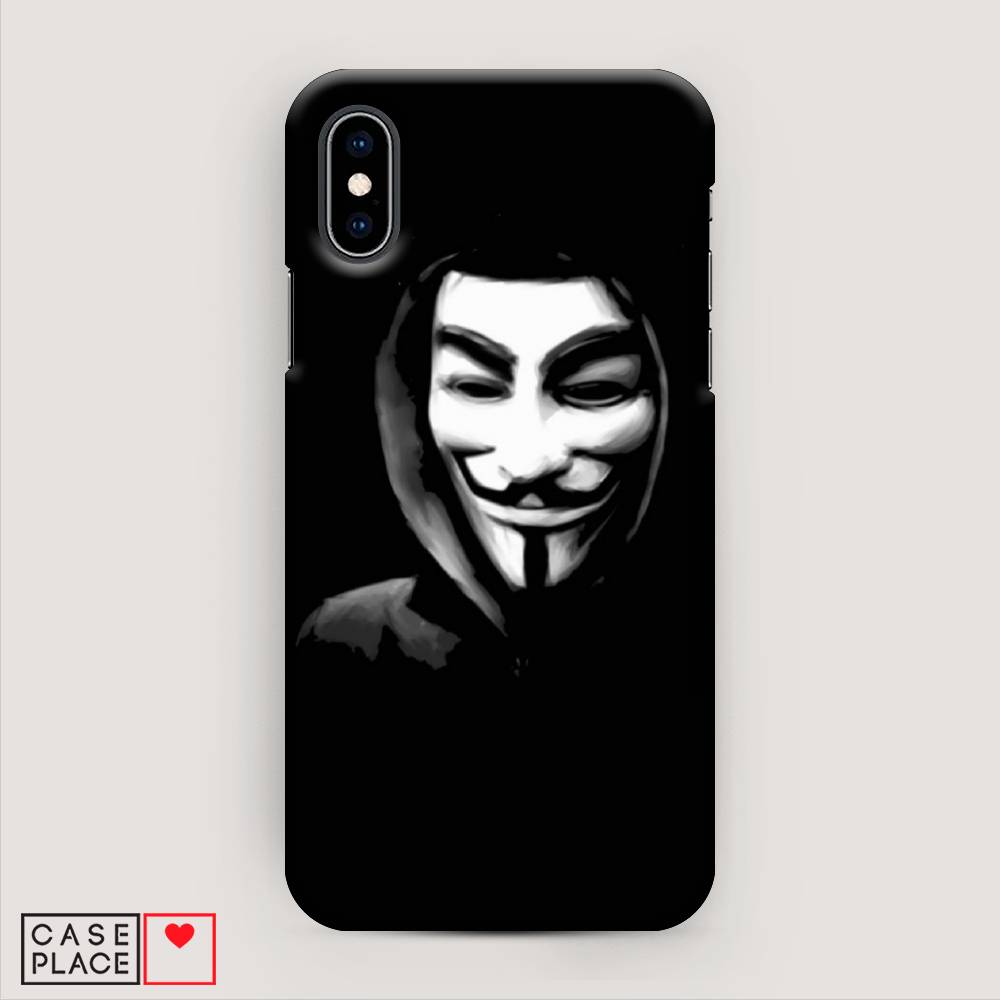 

Пластиковый чехол "Анонимус" на Apple iPhone XS (10S), 11820-4
