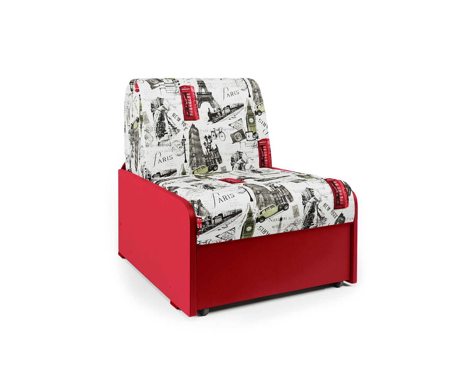 фото Кресло-кровать шарм-дизайн коломбо бп 33070717, париж и красный/бук