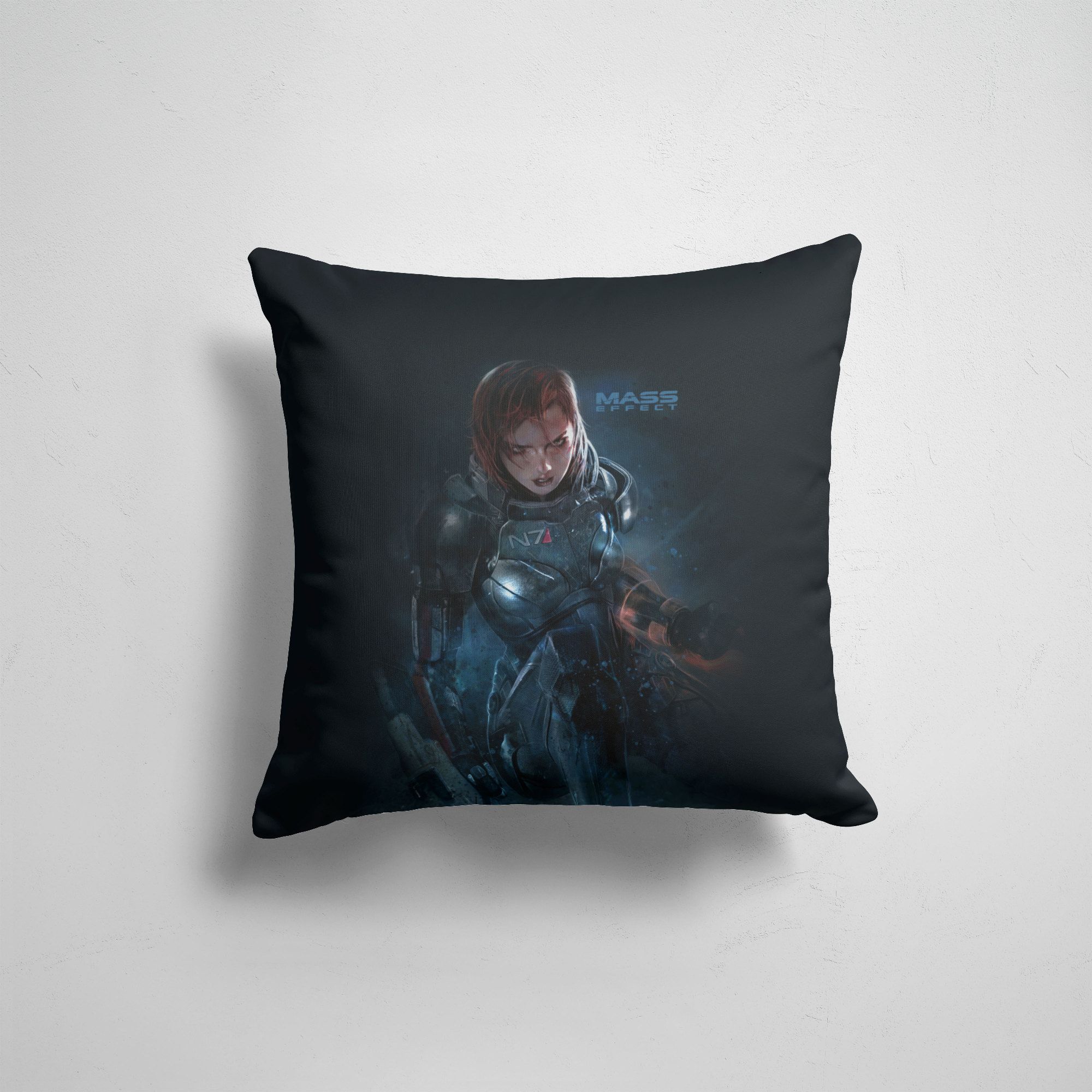 

Подушка декоративная 45х45см Геймерам Mass Effect масс эффект, Разноцветный