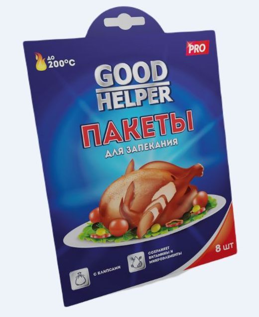 рукав для запекания GOODHELPER Пакеты для запекания с клипсами 8шт, 35х43см