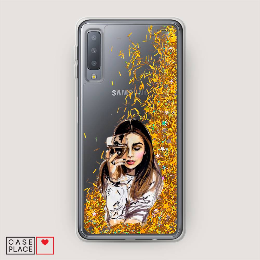

Чехол Awog "Девушка с бокалом" для Samsung Galaxy A7 2018, 26790-1