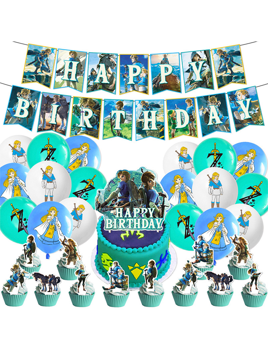 Декор набор StarFriend С Днем рождения Зельда The Legend of Zelda игры на ладошках днем для хорошего настроения 2