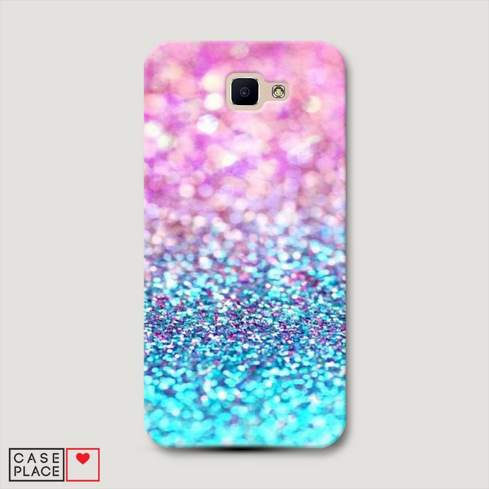 фото Чехол awog "розово-голубые глиттеры рисунок" для samsung galaxy j5 prime 2016