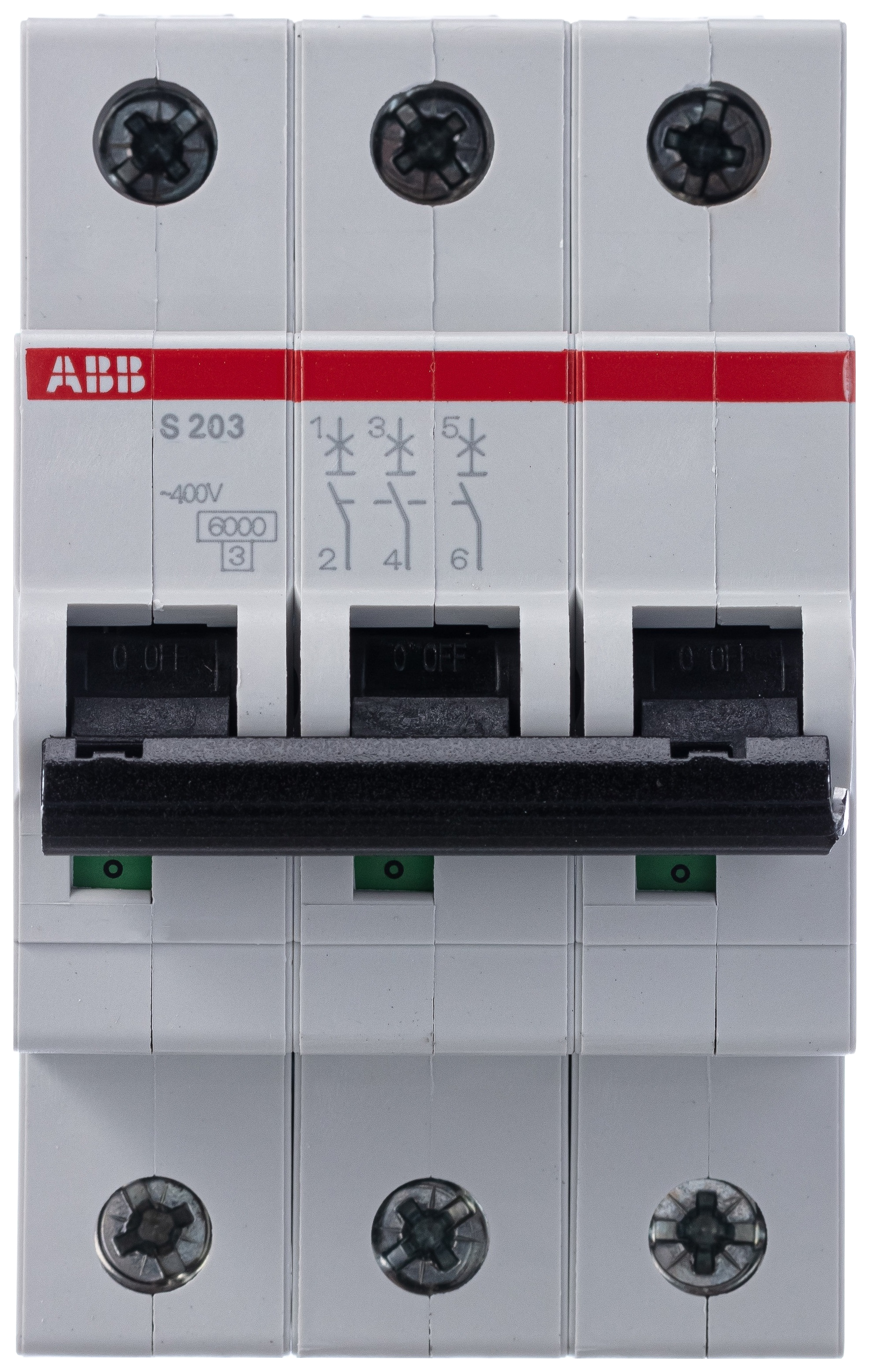 Автомат.выкл-ль ABB 3-полюсной S203 C6 автомат выкл ль abb 3 полюсной s203 c6