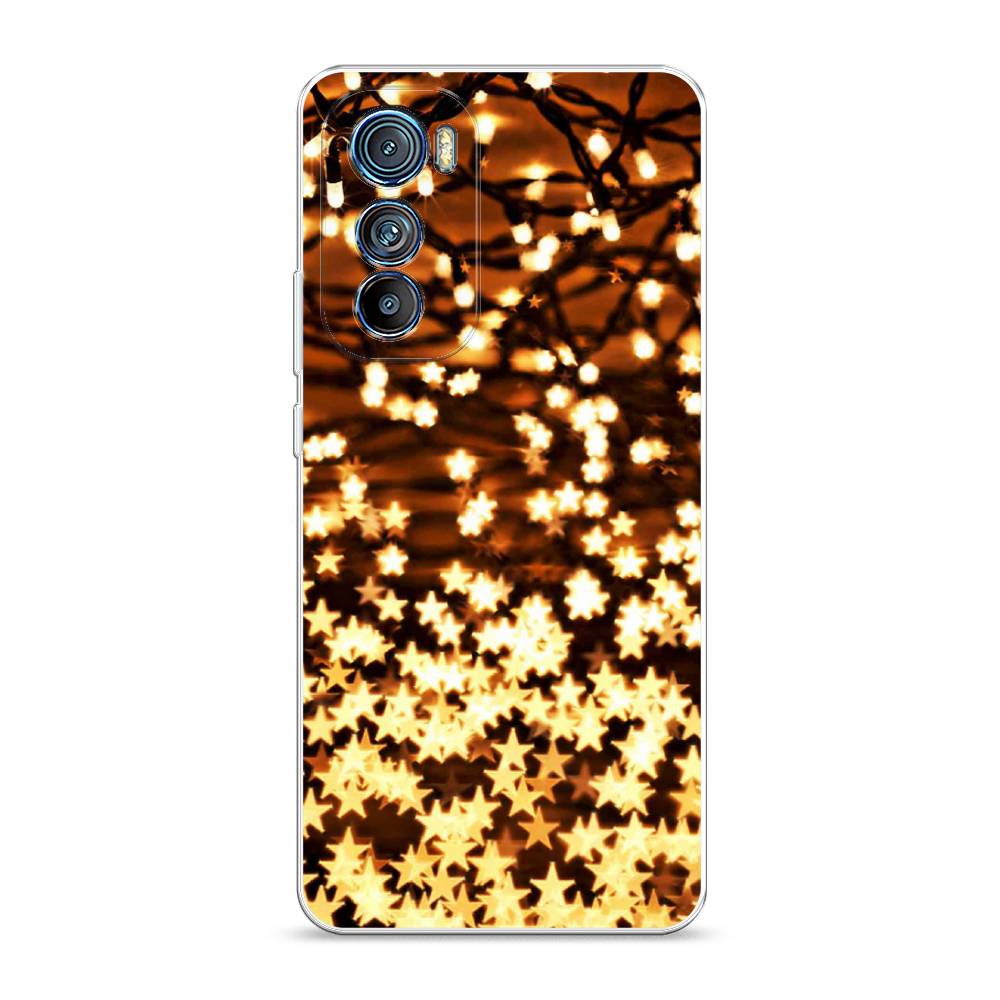 

Чехол на Motorola Edge 30 "Новогодняя гирлянда", Золотистый, 243250-5