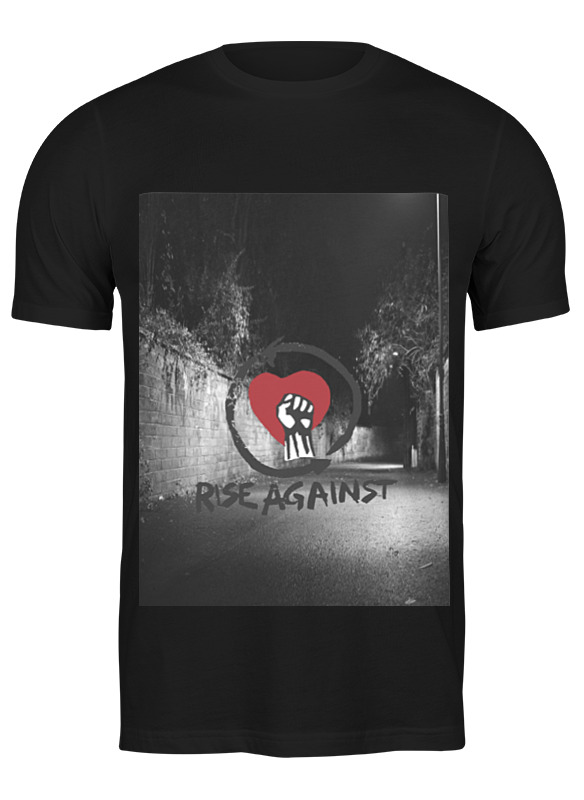 

Футболка мужская Printio Rise against - logo черная S, Черный, Rise against - logo