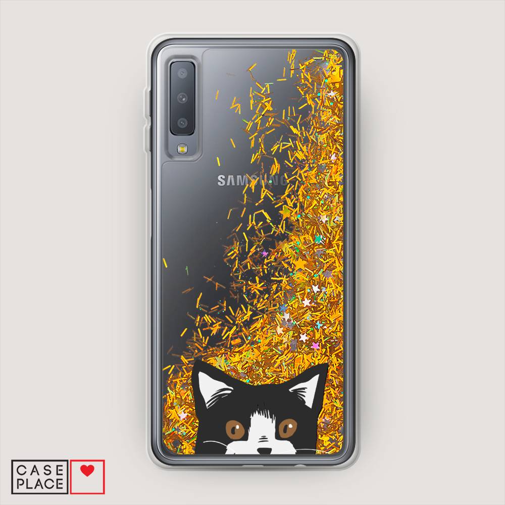 

Чехол Awog "Подглядывающий кот" для Samsung Galaxy A7 2018, 26790-1