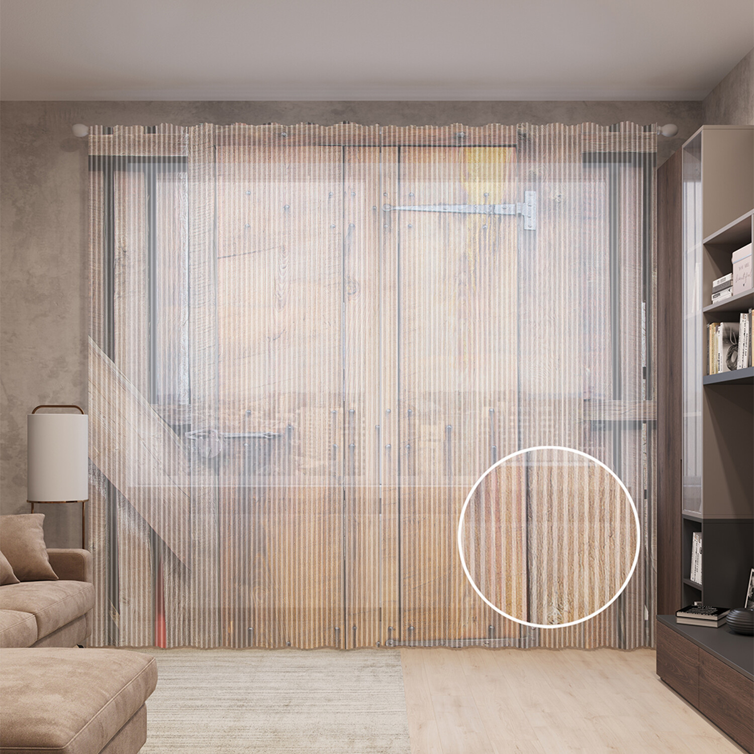 

Тюль с принтом JoyArty "Запертая дверь" для гостиной, зала, кухни, спальни, 310х265 см, Запертая дверь