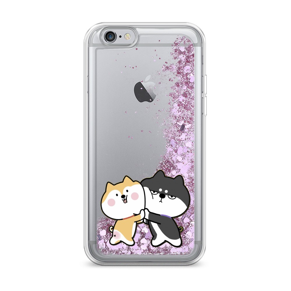 

Жидкий чехол с блестками "Обнимашки акита" на Apple iPhone 6S, 0104S94-1