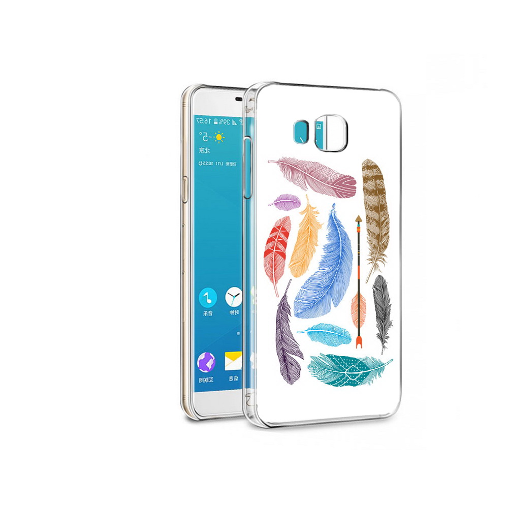 

Чехол MyPads Tocco для Samsung Galaxy Alpha разноцветные перья (PT13063.503.572), Прозрачный, Tocco