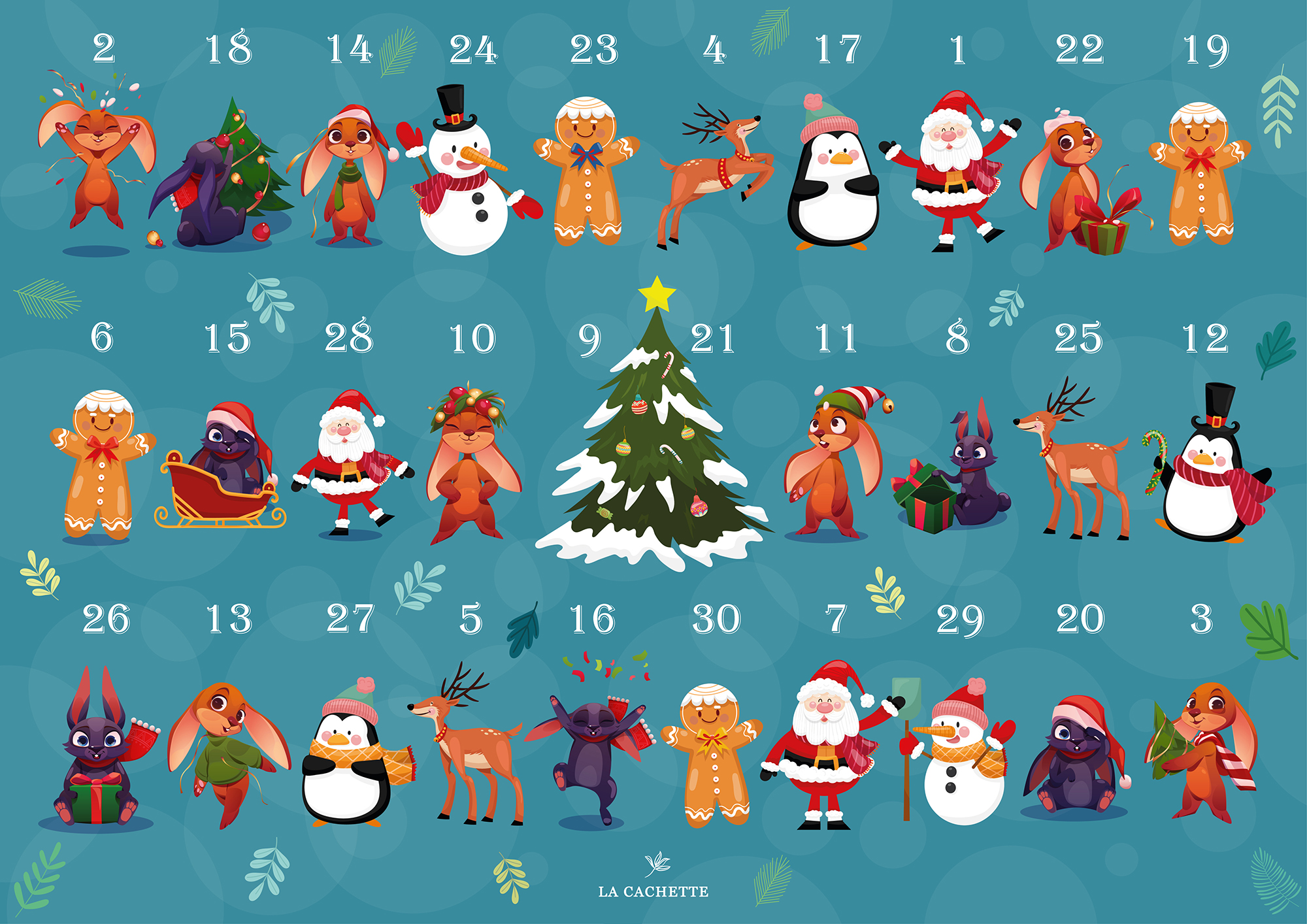 Подарочный набор парфюмерии La Cachette Адвент-календарь Новый Год 30 шт по 2 мл подарочный новогодний календарь с ампулами ampoule advent calendar