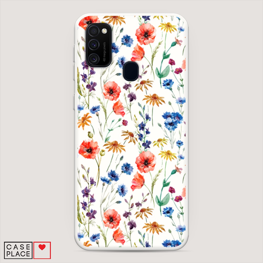 

Чехол Awog на Samsung Galaxy M21/M30s "Маки и васильки фон", 29757-1