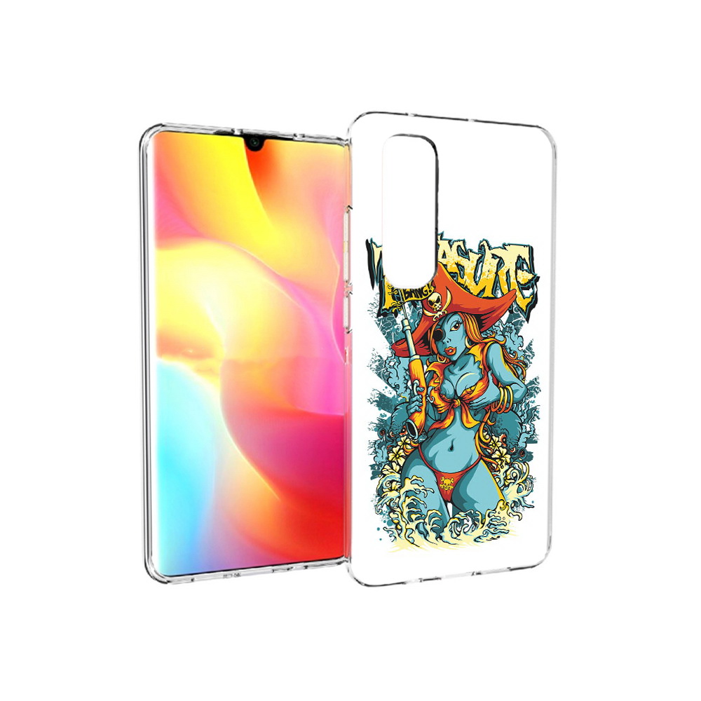 

Чехол MyPads Tocco для Xiaomi Mi Note 10 Lite нарисованная синяя девушка комикс, Прозрачный, Tocco