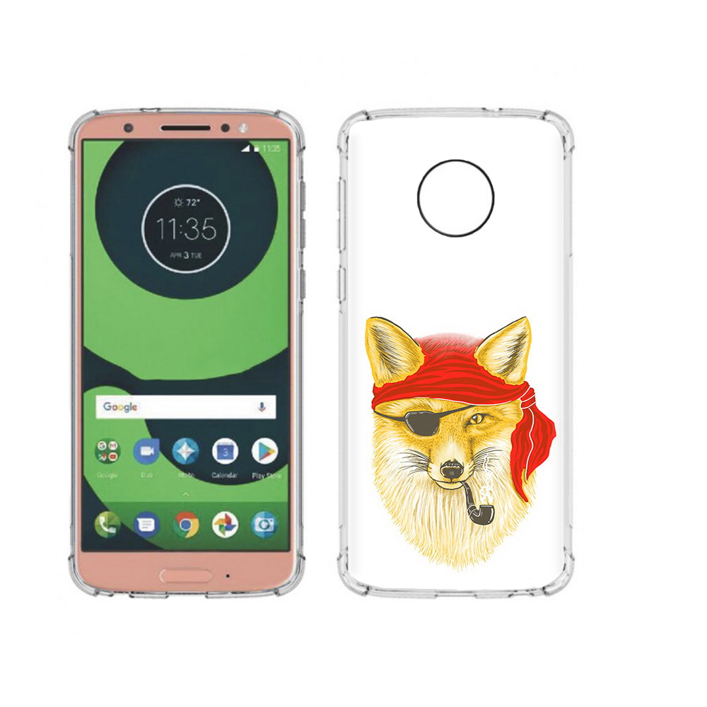 

Чехол MyPads Tocco для Motorola Moto G6 лиса-пират (PT99805.376.440), Прозрачный, Tocco