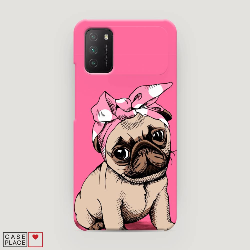 фото Пластиковый чехол "dog pin-up" на xiaomi poco m3 awog