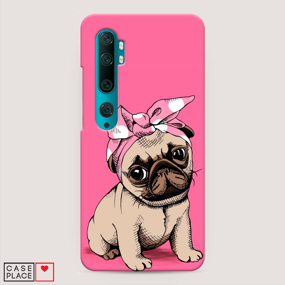 фото Пластиковый чехол "dog pin-up" на xiaomi mi note 10 awog