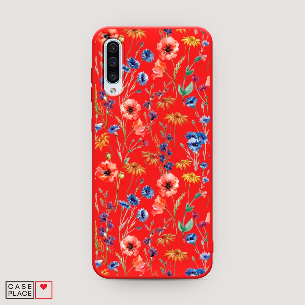 

Чехол Awog на Samsung Galaxy A50/A30S "Маки и васильки фон", 27753-1