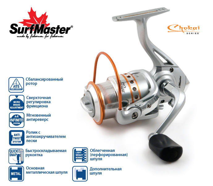 Катушка безынерционная Surf Master Chokai Series X-Cast FX 2000 51bb зш Al 3674₽