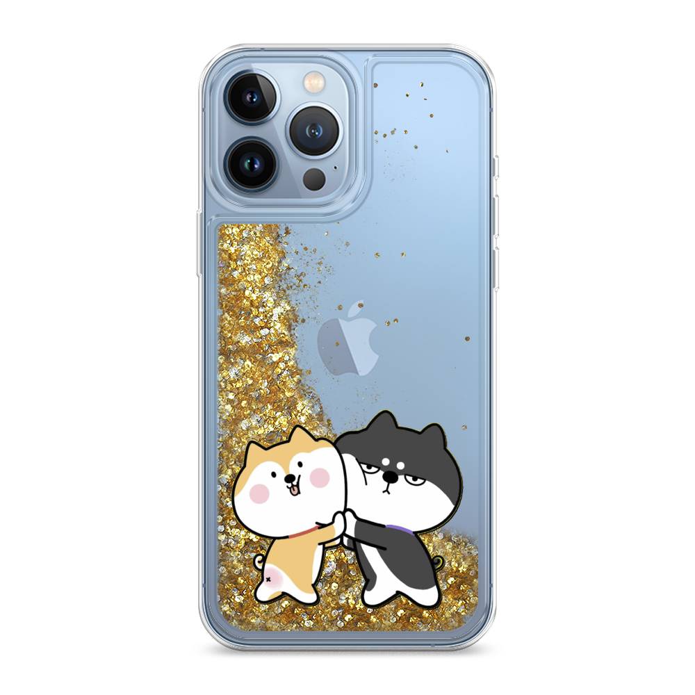 

Жидкий чехол с блестками "Обнимашки акита" на Apple iPhone 13 Pro Max, 14490-1