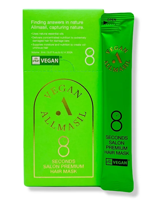 Комплект Премиум маска для волос AllMasil Vegan 8 Seconds Salon Premium Mask 20шт