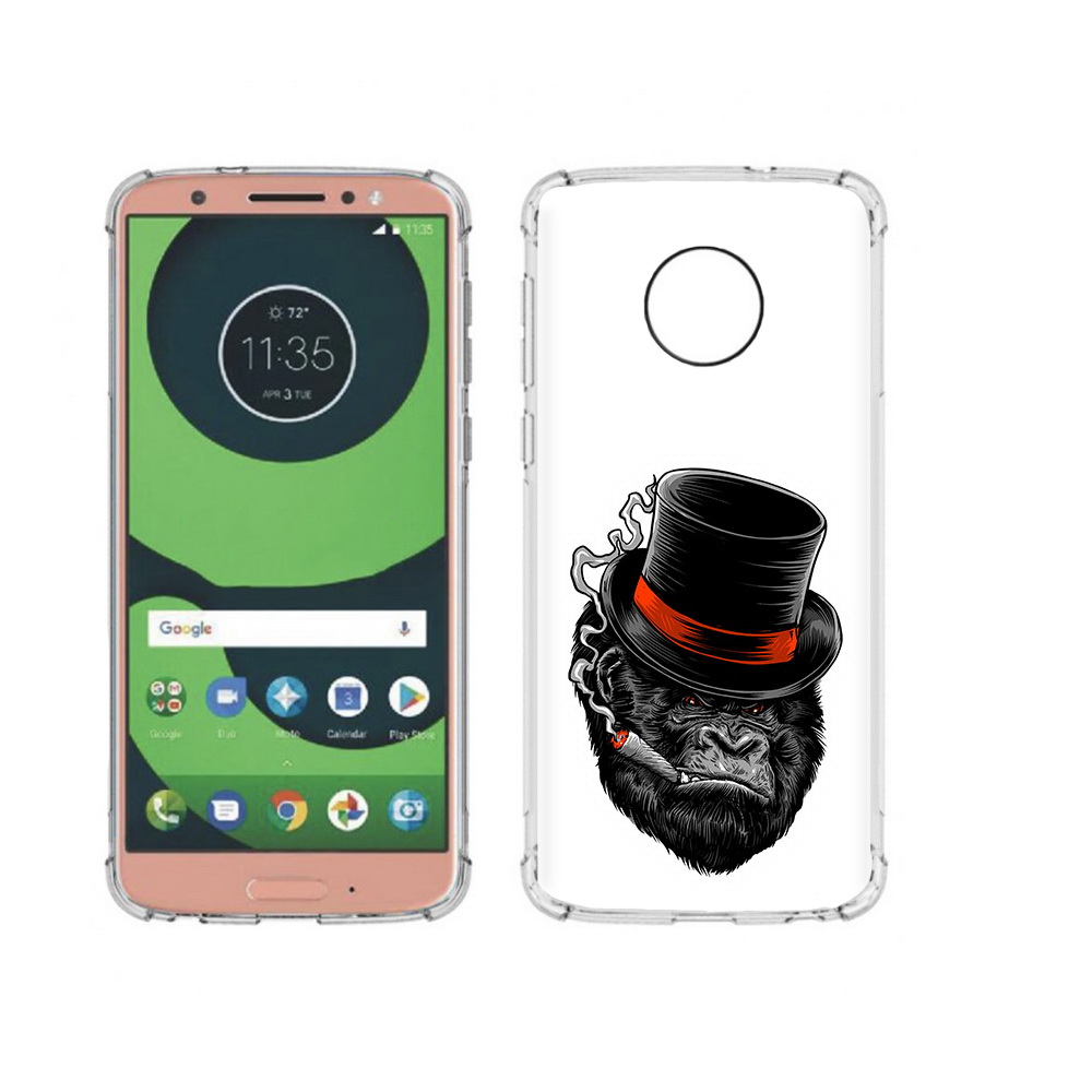 

Чехол MyPads Tocco для Motorola Moto G6 дизайнерская горилла (PT99805.376.431), Прозрачный, Tocco
