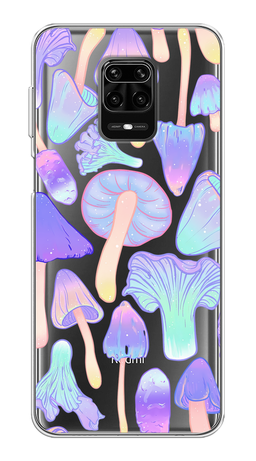 

Чехол на Xiaomi Redmi Note 9S/Note 9 Pro "Пастельные грибы", Фиолетовый;голубой, 38050-1
