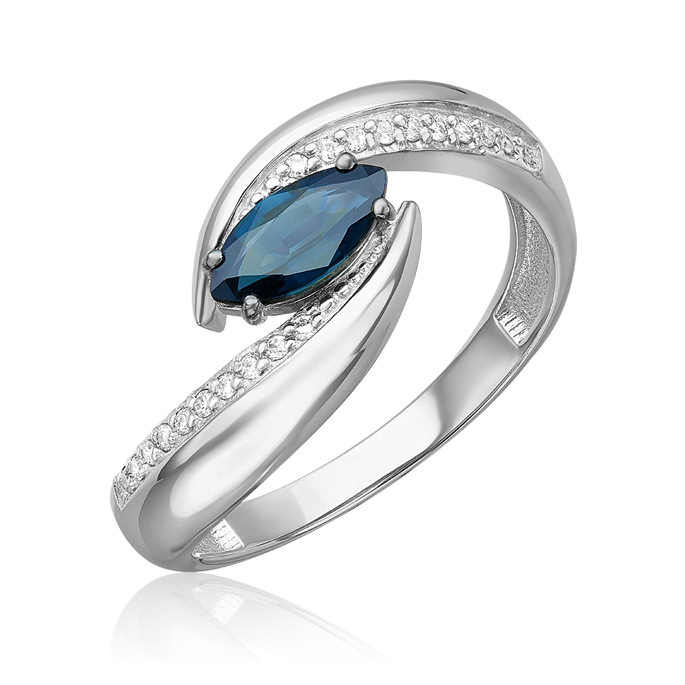 

Кольцо из белого золота р. , PLATINA jewelry 01-5738-00-105-1120, сапфир/бриллиант, 01-5738-00-105-1120