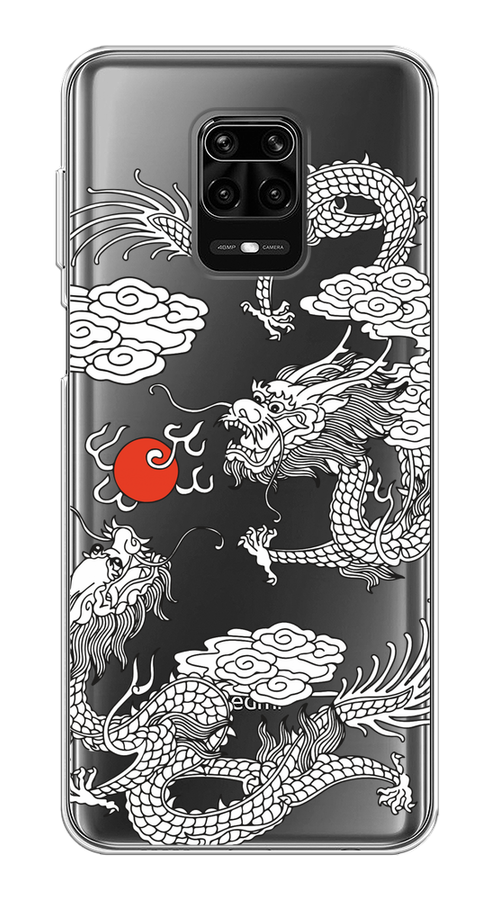 

Чехол на Xiaomi Redmi Note 9S/Note 9 Pro "Драконы с ножом", Прозрачный;черный;белый, 38050-1