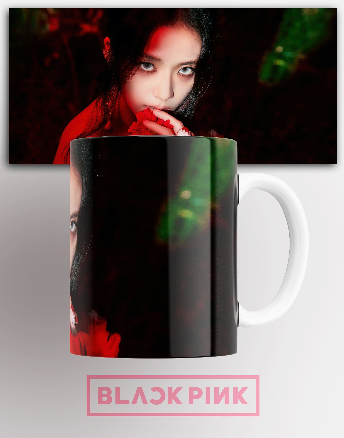 

Кружка с принтом блэкпинк к поп black pink k pop джису музыка 330 мл