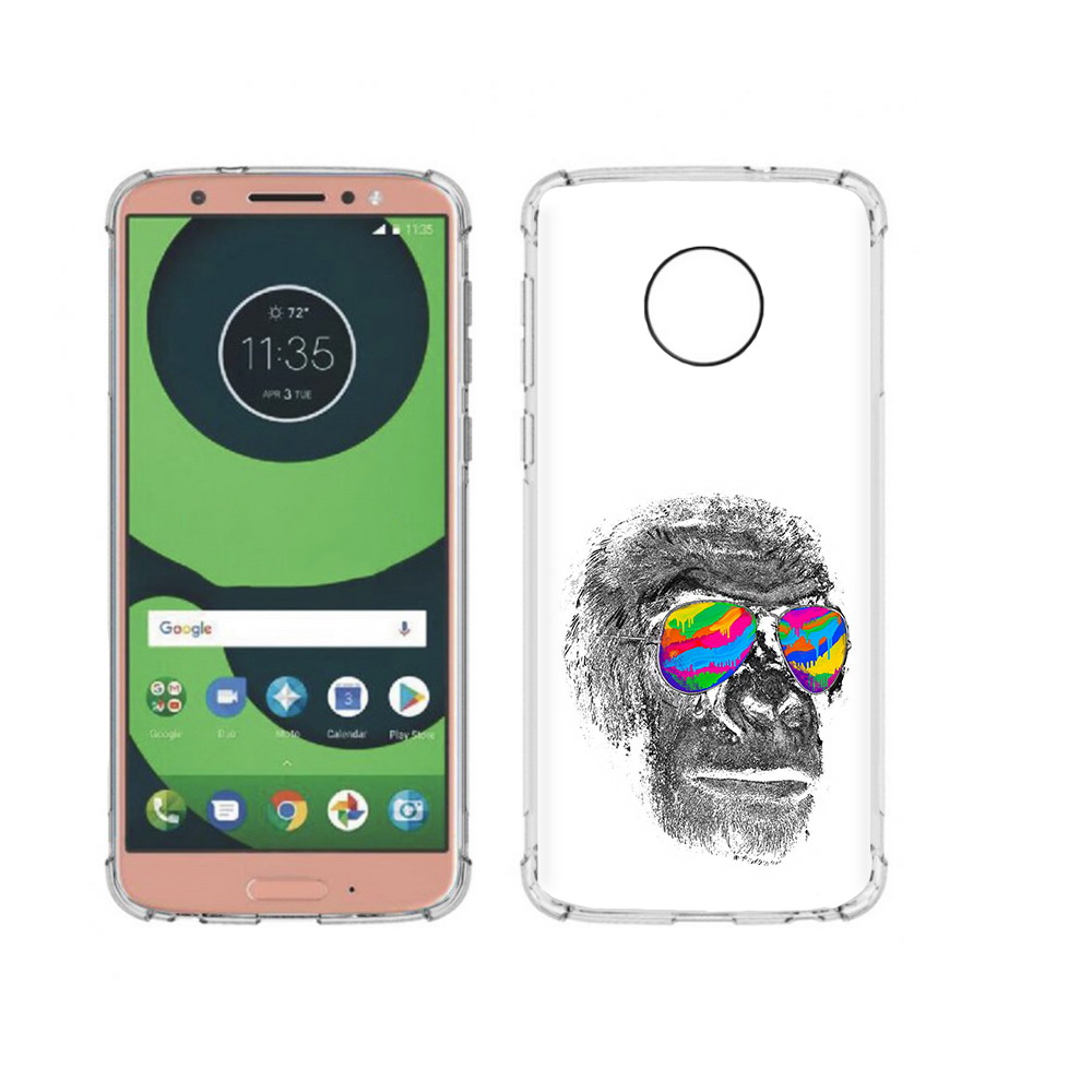 

Чехол MyPads Tocco для Motorola Moto G6 крутая обезьяна в очках (PT99805.376.422), Прозрачный, Tocco