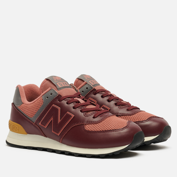 фото Кроссовки мужские new balance ml574px2 бордовые 41.5 eu