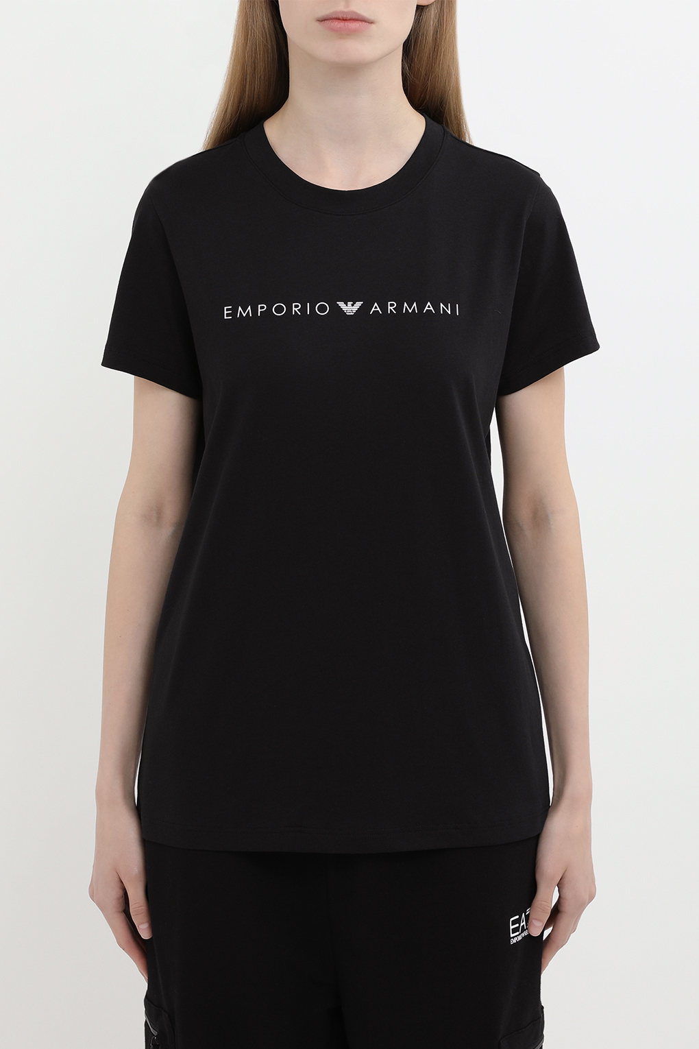 

Футболка женская EMPORIO ARMANI 164720 4F227 черная XL, Черный, 164720 4F227