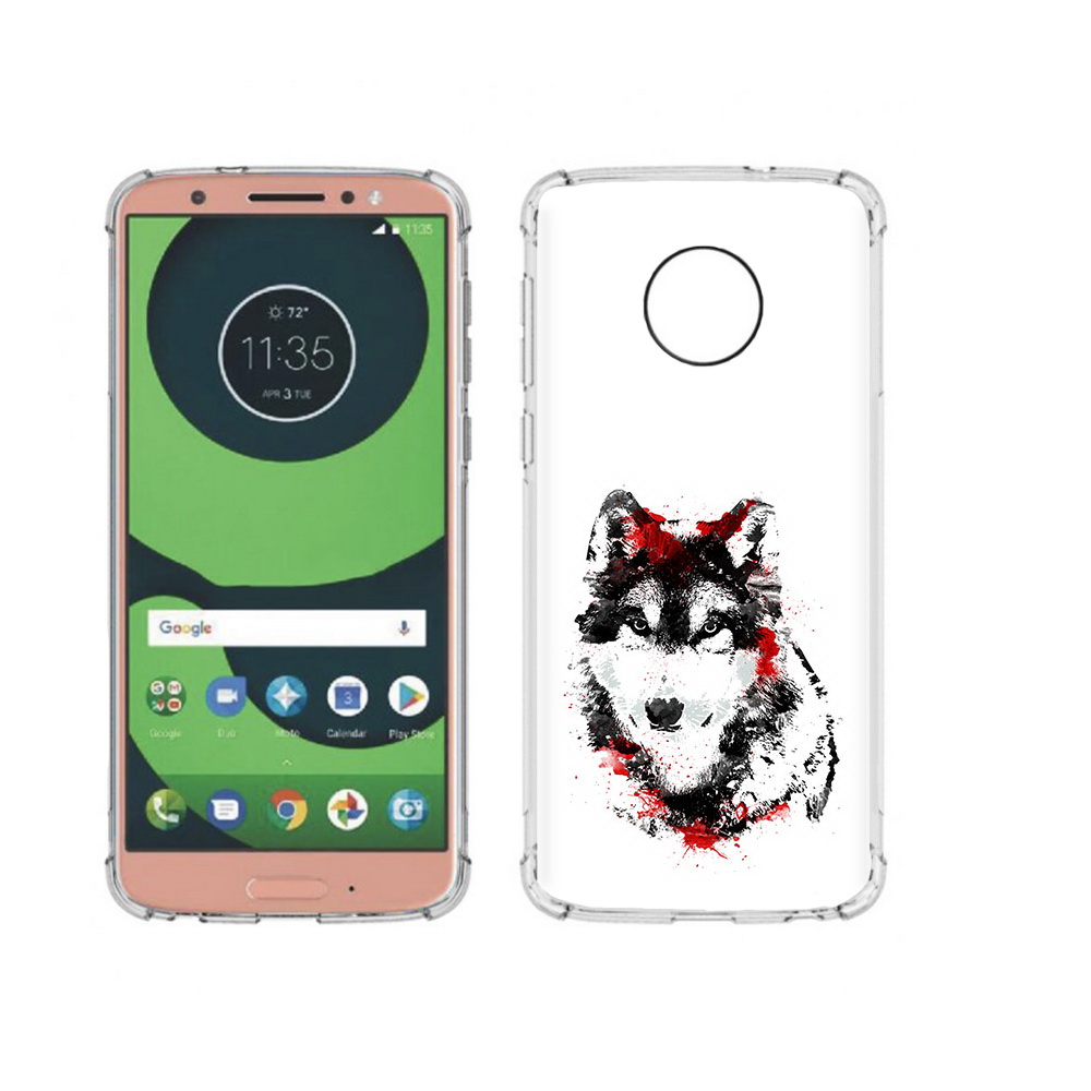 

Чехол MyPads Tocco для Motorola Moto G6 кровавый волк (PT99805.376.416), Прозрачный, Tocco