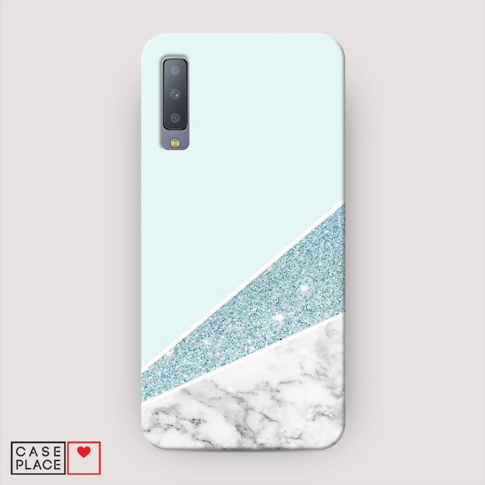 

Чехол Awog "Мрамор с голубыми блестками" для Samsung Galaxy A7 2018, 26720-2