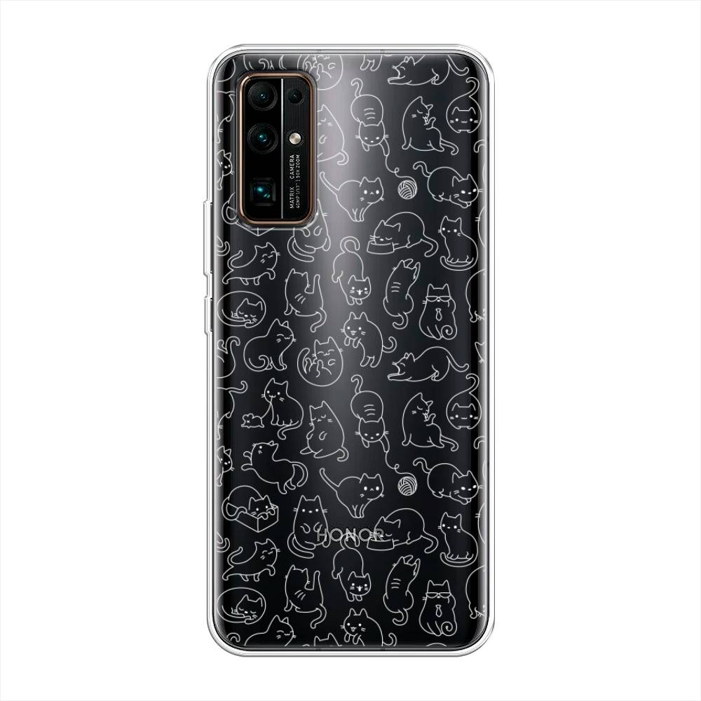 

Чехол Awog на Honor 30 "Шкодливые котики", Черный;белый;серый, 612150-2