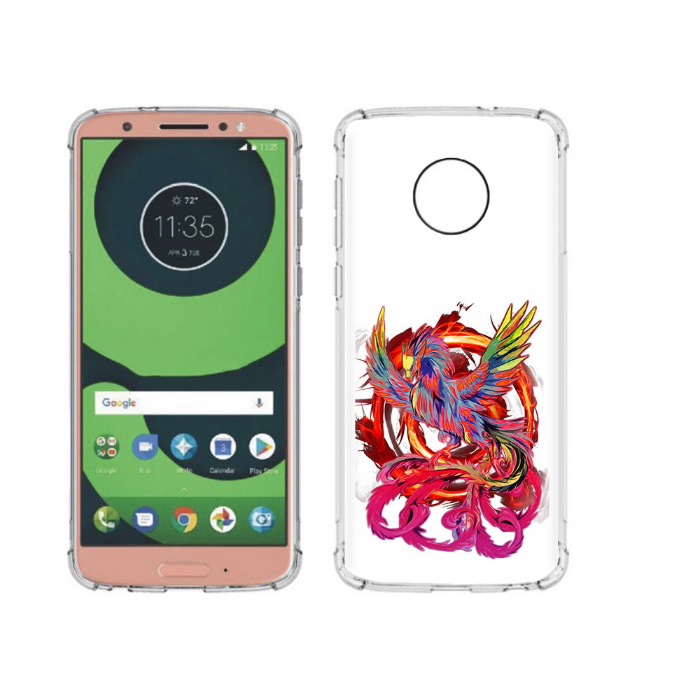 

Чехол MyPads Tocco для Motorola Moto G6 красочный феникс (PT99805.376.414), Прозрачный, Tocco