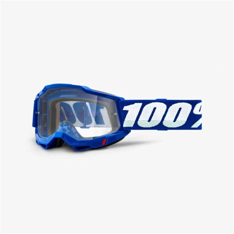 

Очки кроссовые 100% Accuri 2 Goggle 2021 Blue Clear Lens, Белый;синий, Accuri 2