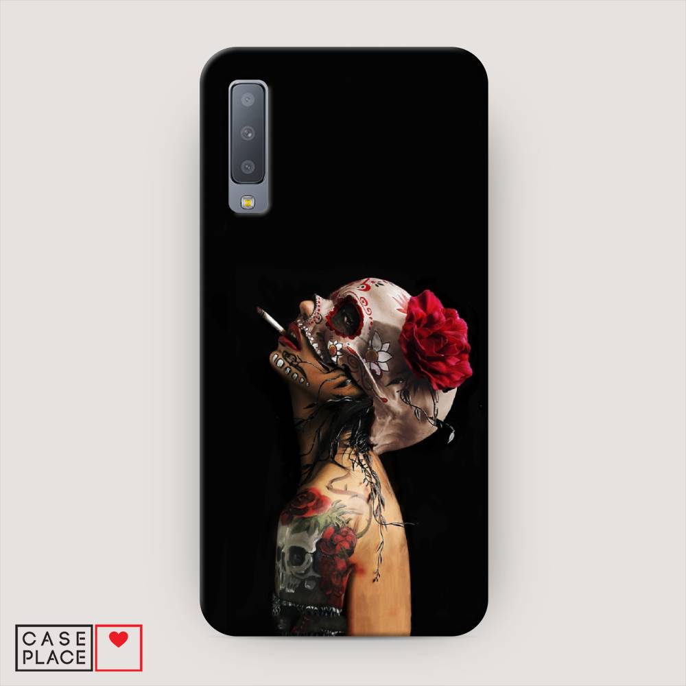 

Чехол Awog "Девушка с черепом" для Samsung Galaxy A7 2018, 26720-7