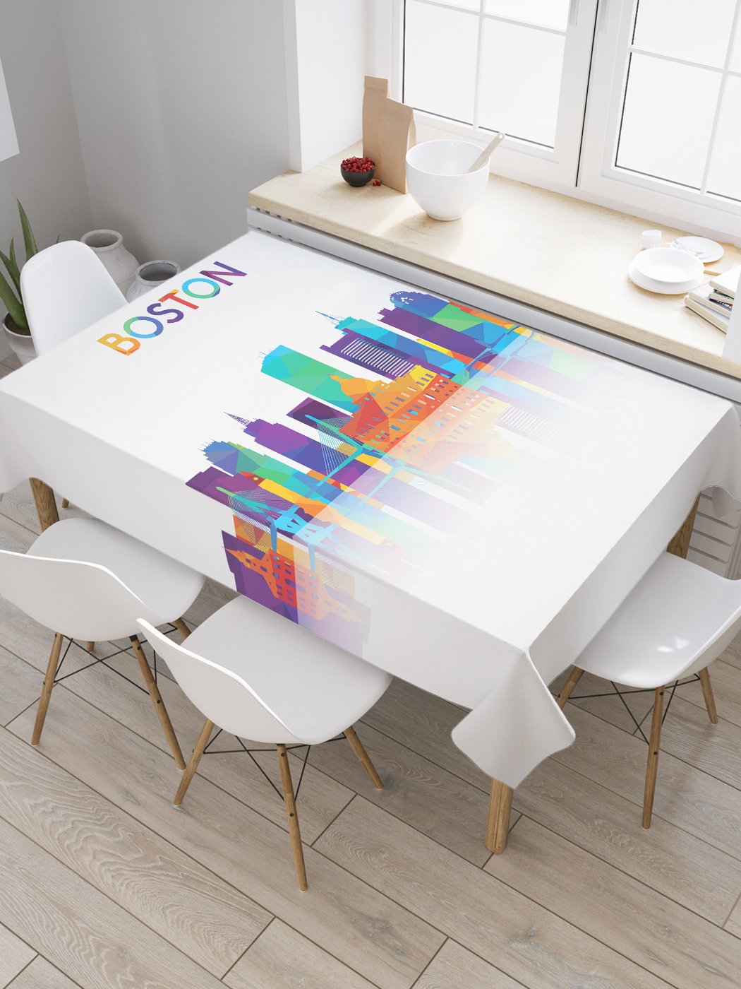 

Скатерть прямоугольная JoyArty "Векторный Бостон" из сатена, 120x145 см, Векторный Бостон