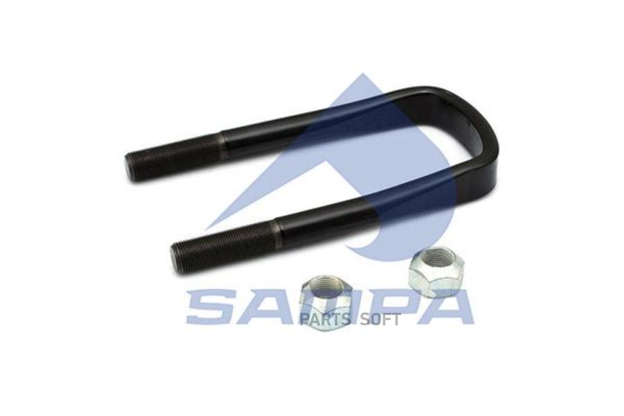 

SA051.168/1_стремянка рессоры 82xМ20x1.5x220-U плоская сверху DAF 95XF