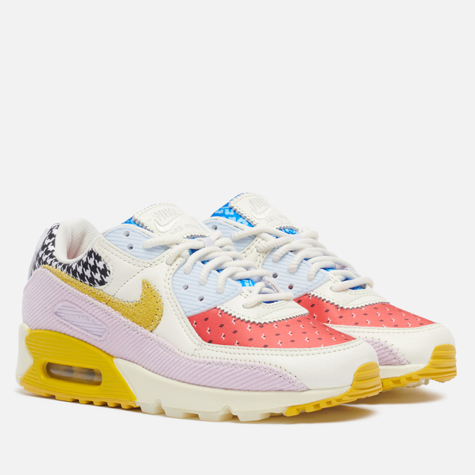 фото Кроссовки женские nike air max 90 patchwork разноцветные 36.5 eu