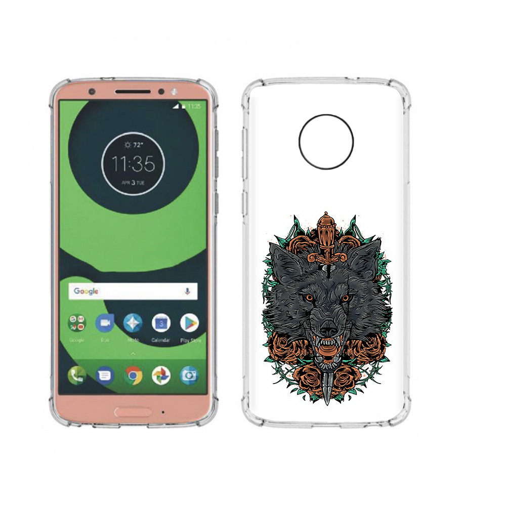 

Чехол MyPads Tocco для Motorola Moto G6 красивый злой волк (PT99805.376.409), Прозрачный, Tocco